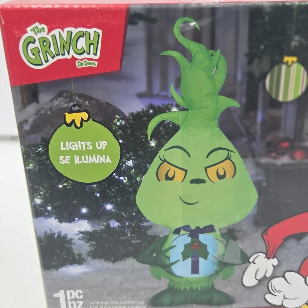 Gemmy 4ft The Grinch Christmas Inflatable LED Light Up Yard Decor New